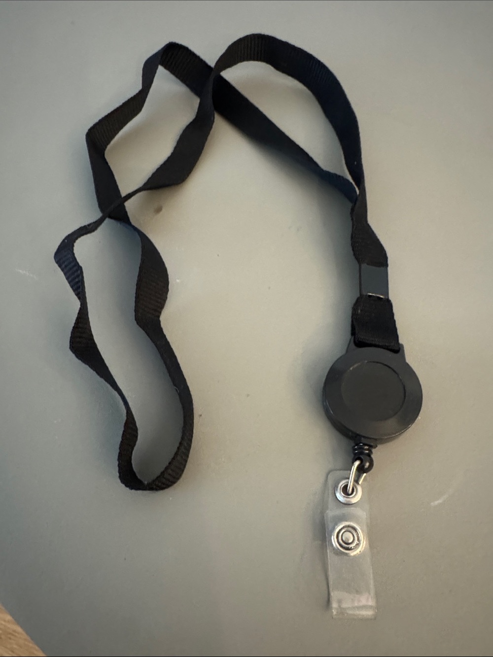 Black Retractable Badge Lanyard with Clip - Men Accessories